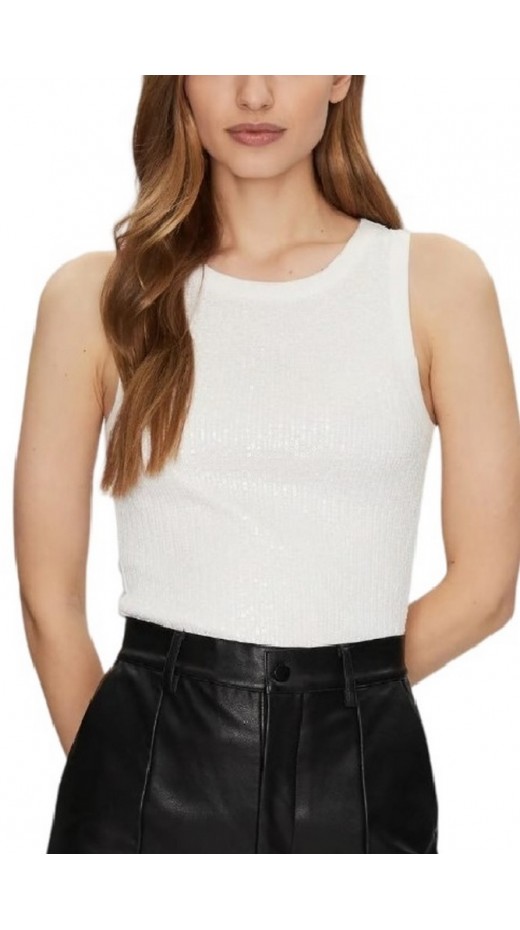 GUESS ALEXIA SEQUINS TANK TOP ΤΟΠΓΥΝΑΙΚΕΙΟ WHITE
