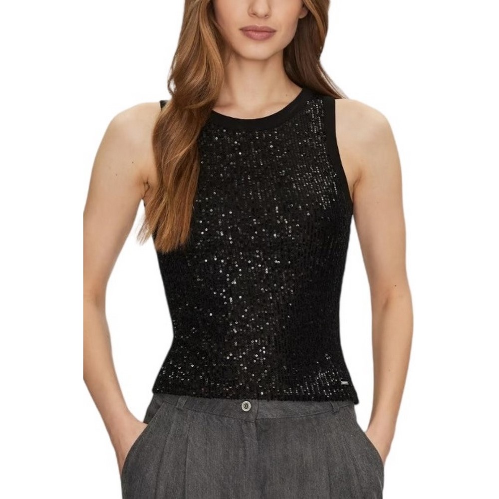 GUESS ALEXIA SEQUINS TANK TOP ΤΟΠΓΥΝΑΙΚΕΙΟ BLACK