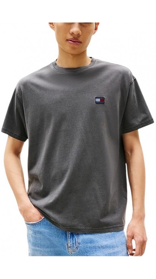 TOMMY JEANS RLX  LABEL TEE T-SHIRT ΜΠΛΟΥΖΑ ΑΝΔΡΙΚΗ WASHED BLACK