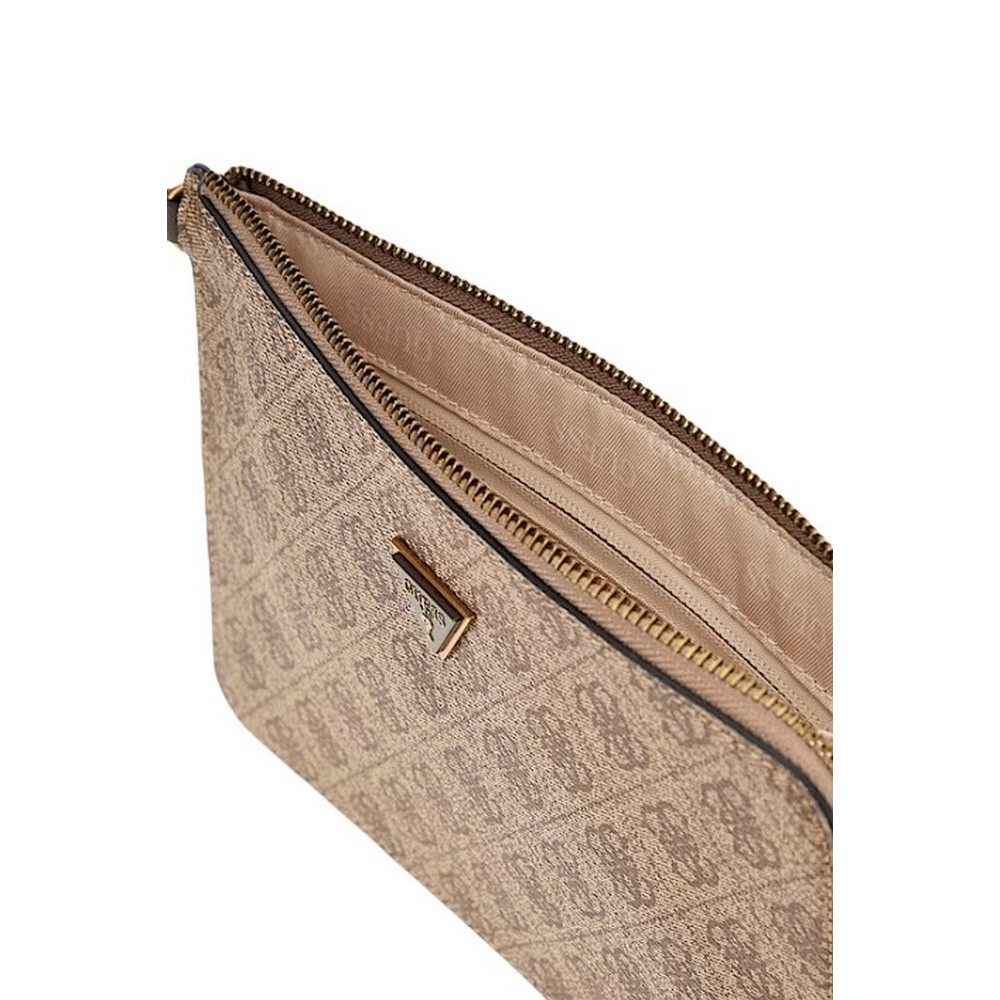 GUESS TORINO FLAT CLUTCH ΤΣΑΝΤΑ ΓΥΝΑΙΚΕΙΑ BEIGE