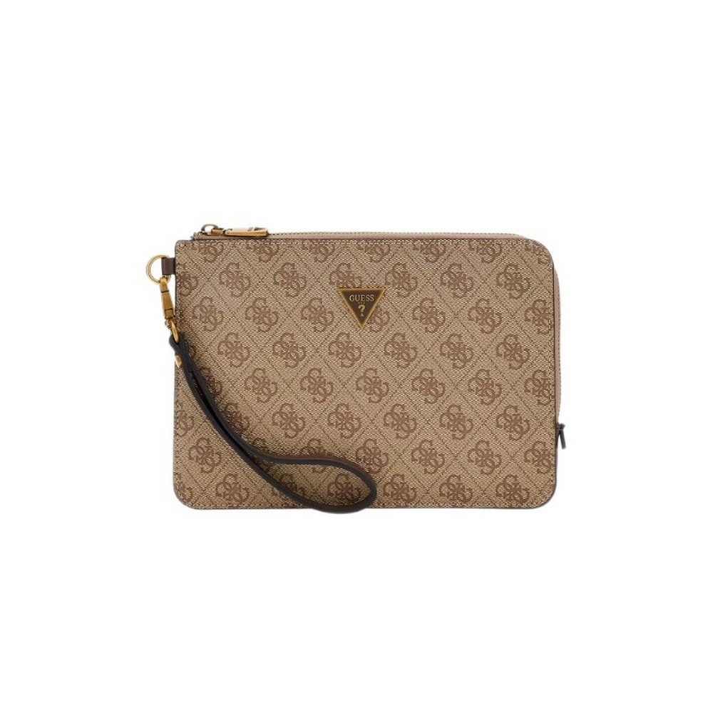 GUESS TORINO FLAT CLUTCH ΤΣΑΝΤΑ ΓΥΝΑΙΚΕΙΑ BEIGE
