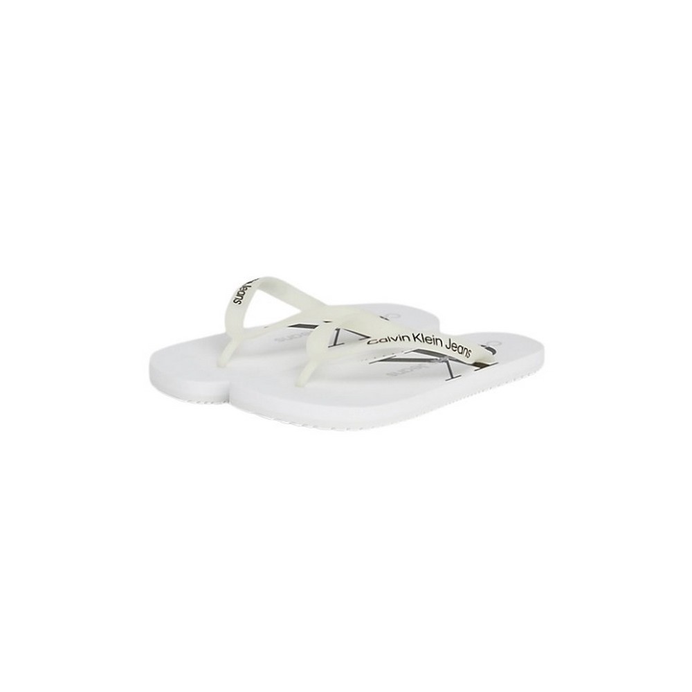 CALVIN KLEIN JEANS BEACH SANDAL ΠΑΝΤΟΦΛΑ ΓΥΝΑΙΚΕΙΑ WHITE