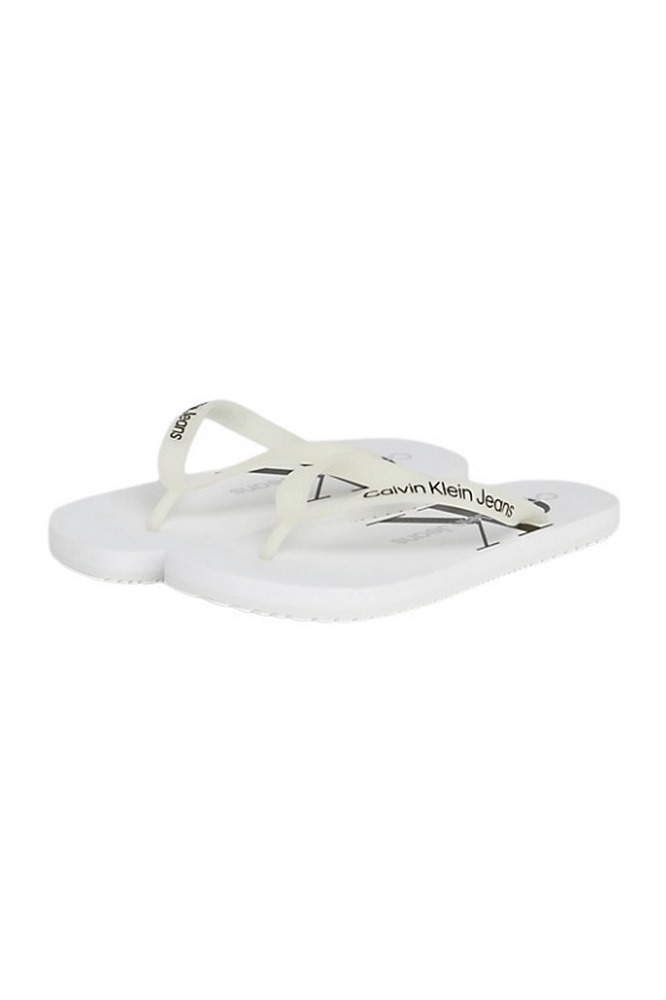 CALVIN KLEIN JEANS BEACH SANDAL ΠΑΝΤΟΦΛΑ ΓΥΝΑΙΚΕΙΑ WHITE