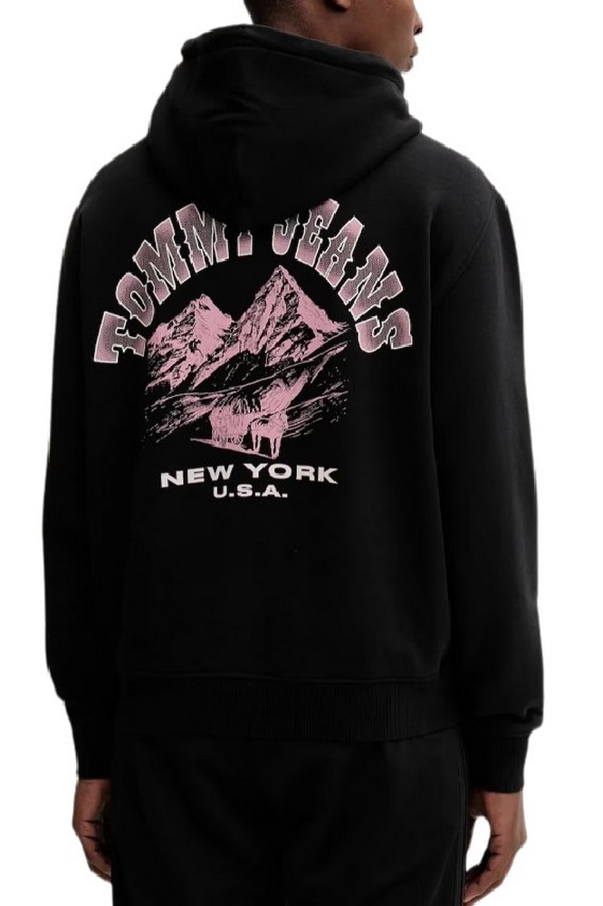 TOMMY JEANS RLX NOVELTY GRAPHIC HOODIE ΦΟΥΤΕΡ ΜΠΛΟΥΖΑ ΑΝΔΡΙΚΗ BLACK