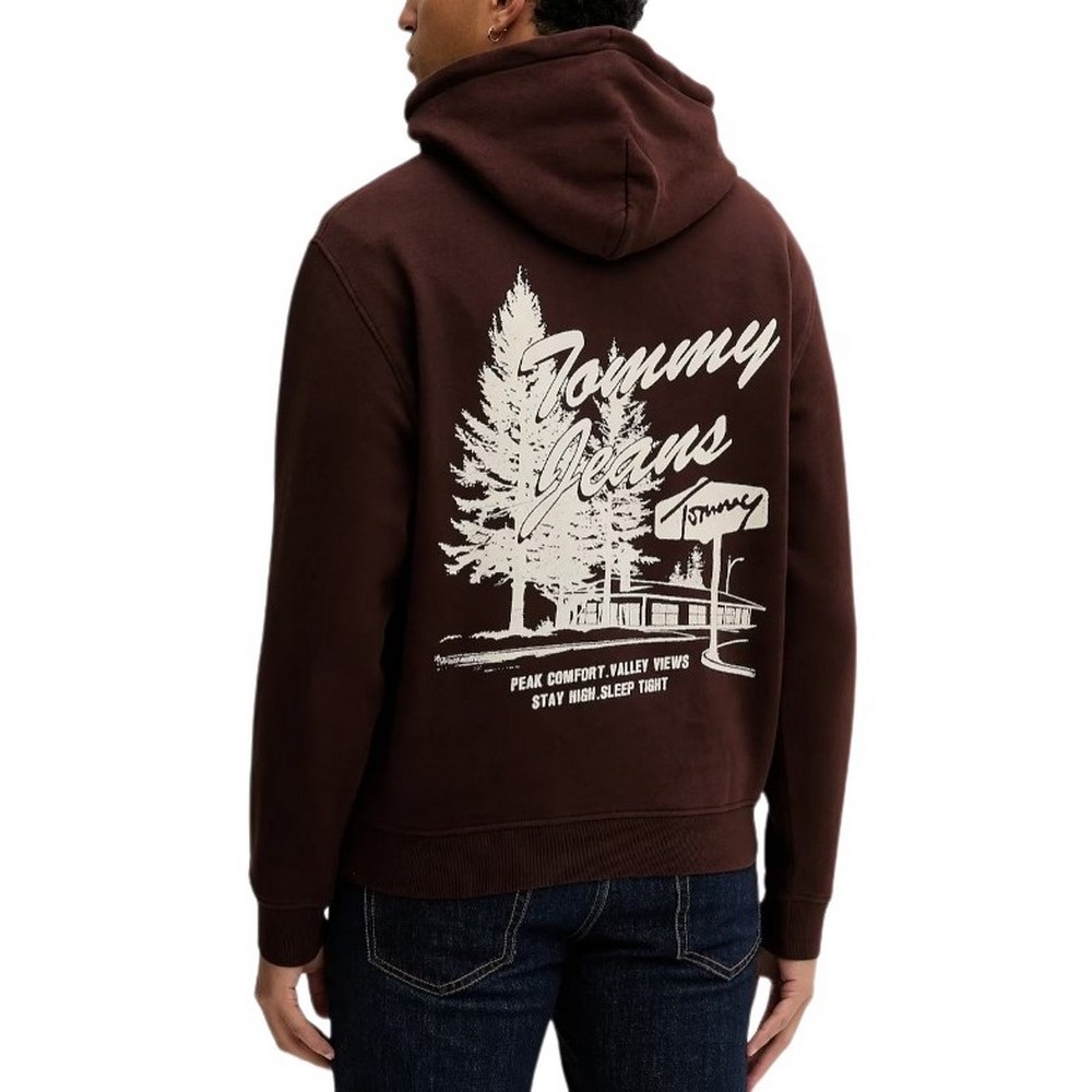 TOMMY JEANS RLX NOVELTY GRAPHIC HOODIE ΦΟΥΤΕΡ ΜΠΛΟΥΖΑ ΑΝΔΡΙΚΗ BROWN