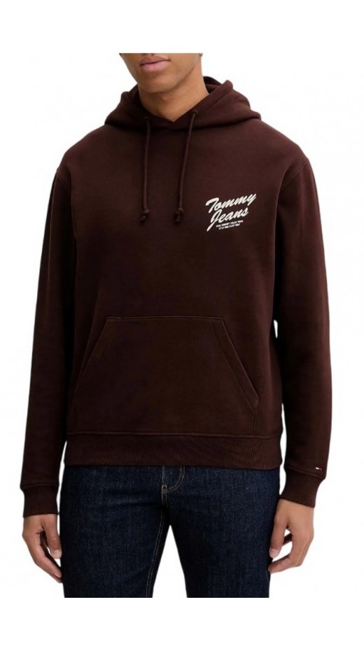 TOMMY JEANS RLX NOVELTY GRAPHIC HOODIE ΦΟΥΤΕΡ ΜΠΛΟΥΖΑ ΑΝΔΡΙΚΗ BROWN