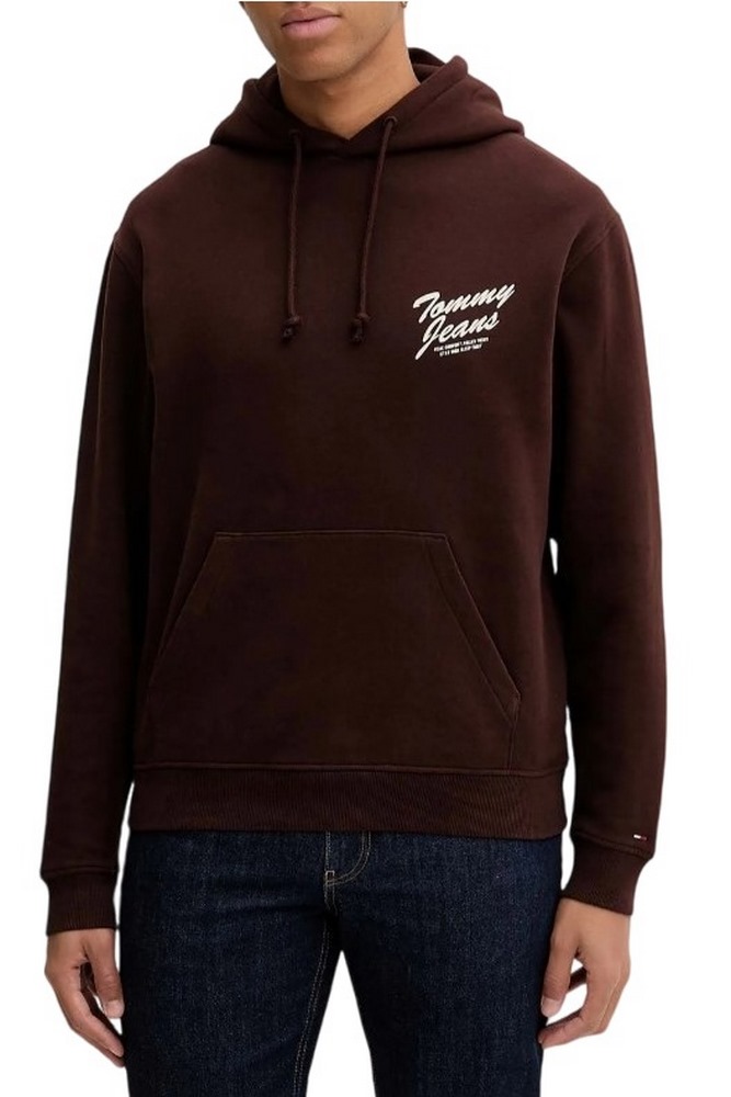 TOMMY JEANS RLX NOVELTY GRAPHIC HOODIE ΦΟΥΤΕΡ ΜΠΛΟΥΖΑ ΑΝΔΡΙΚΗ BROWN