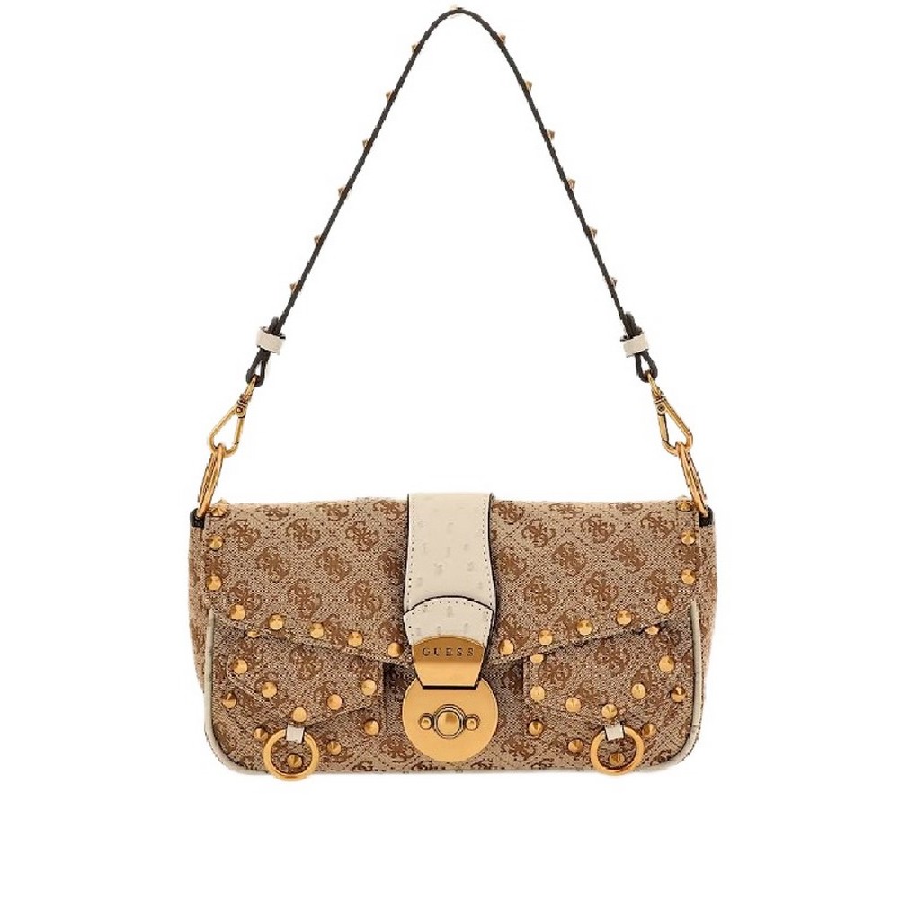 GUESS SARDINIA VINTAGE SHLDR BAG ΤΣΑΝΤΑ ΓΥΝΑΙΚΕΙΑ LATTE