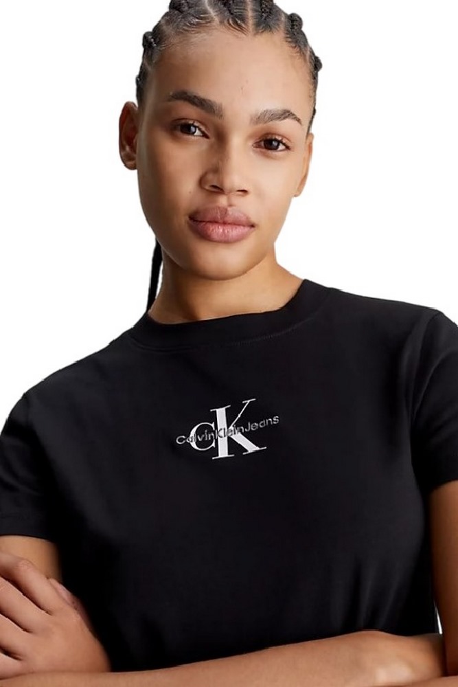 CALVIN KLEIN JEANS MONOLOGO BABY T-SHIRT ΜΠΛΟΥΖΑ ΓΥΝΑΙΚΕΙΑ BLACK