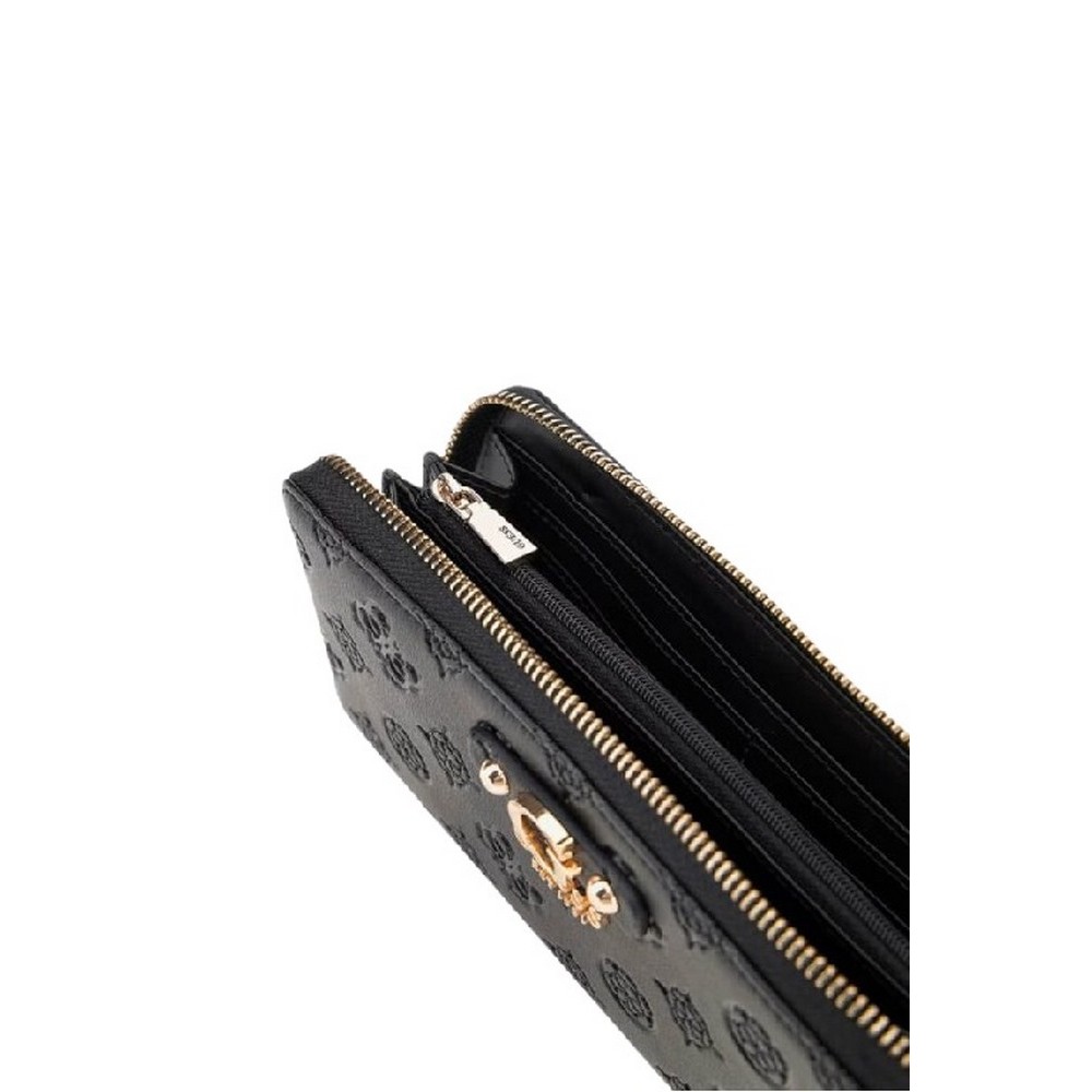 GUESS GERTY SLG LARGE ZIP AROUND ΠΟΡΤΟΦΟΛΙ ΓΥΝΑΙΚΕΙΟ BLACK