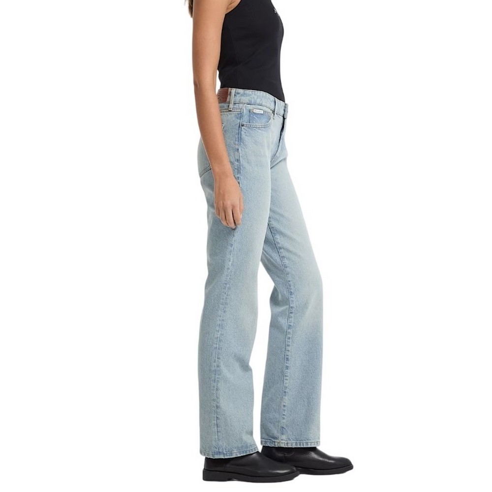 GUESS JEANS G08 MID RISE STRAIGHT ΠΑΝΤΕΛΟΝΙ ΓΥΝΑΙΚΕΙΟ BLUΕ DENIM