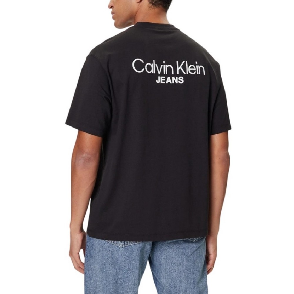 CALVIN KLEIN JEANS LOGO BACK PRINT T-SHIRT ΜΠΛΟΥΖΑ ΑΝΔΡΙΚΗ BLACK
