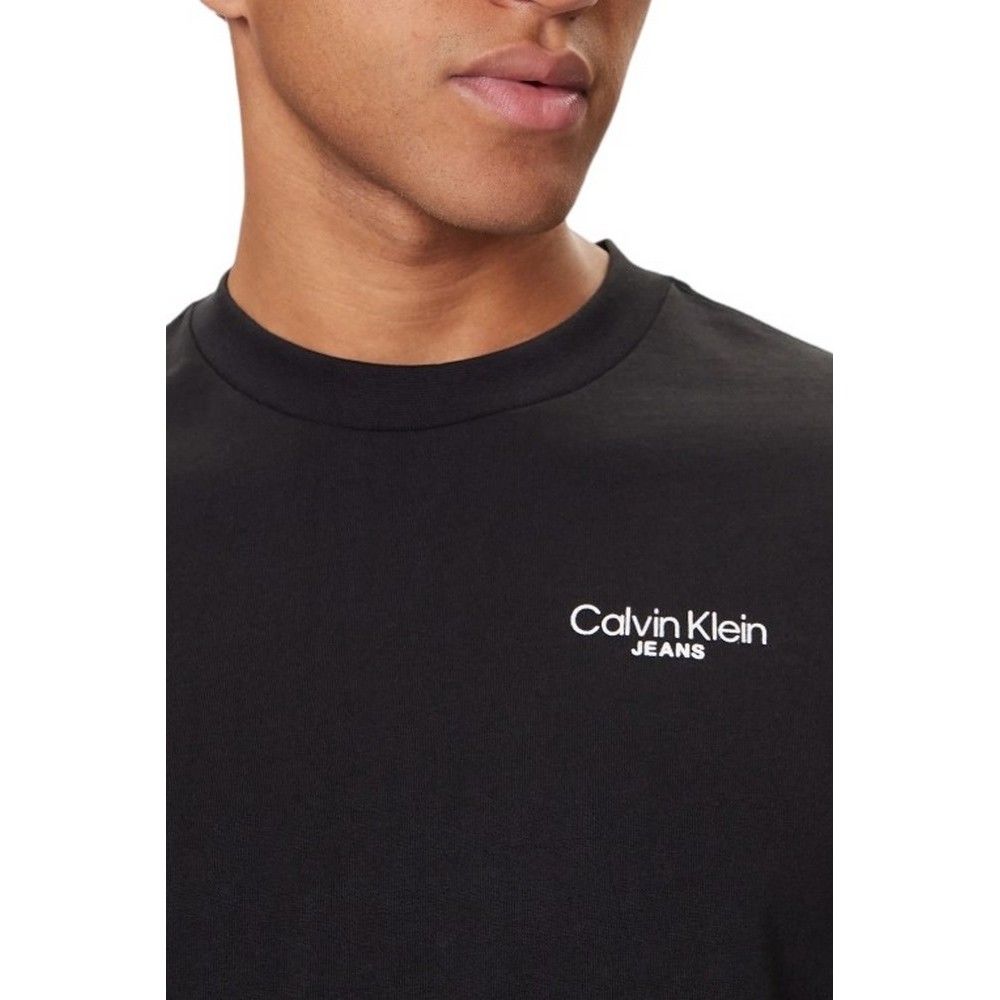 CALVIN KLEIN JEANS LOGO BACK PRINT T-SHIRT ΜΠΛΟΥΖΑ ΑΝΔΡΙΚΗ BLACK