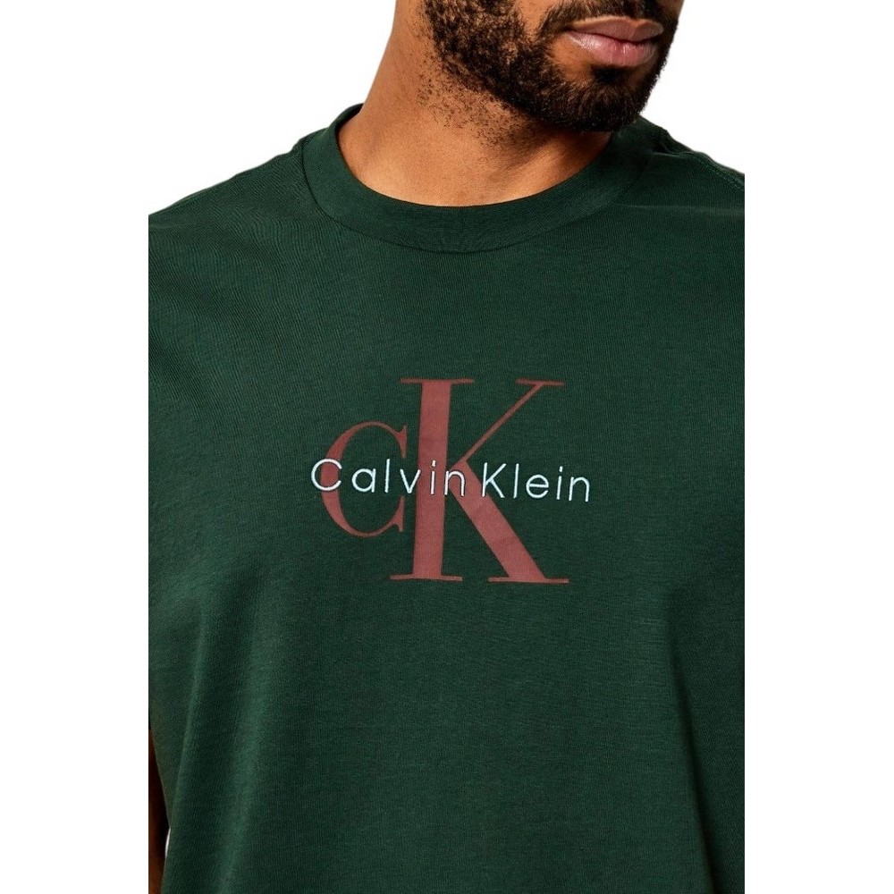 CALVIN KLEIN JEANS HERO MONOLOGO TEE T-SHIRT ΜΠΛΟΥΖΑ ΑΝΔΡΙΚΗ GREEN