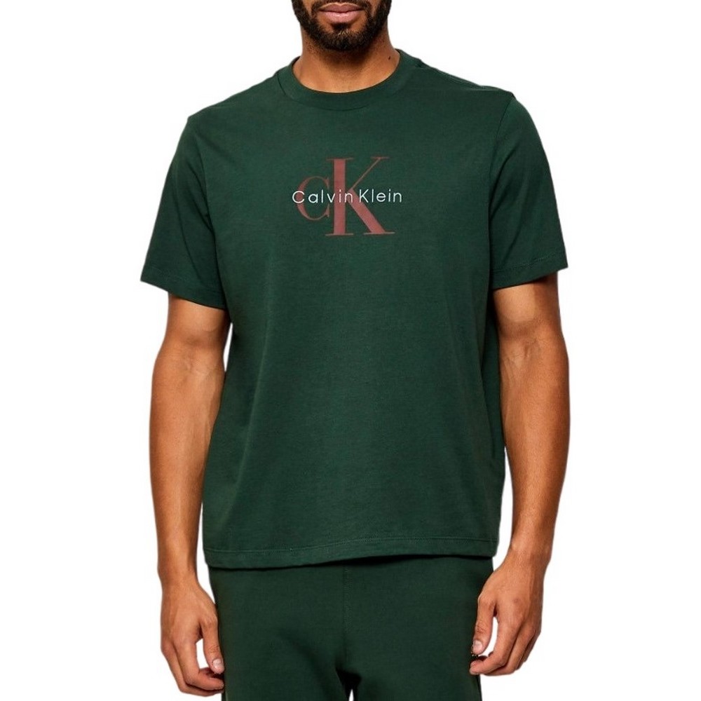 CALVIN KLEIN JEANS HERO MONOLOGO TEE T-SHIRT ΜΠΛΟΥΖΑ ΑΝΔΡΙΚΗ GREEN