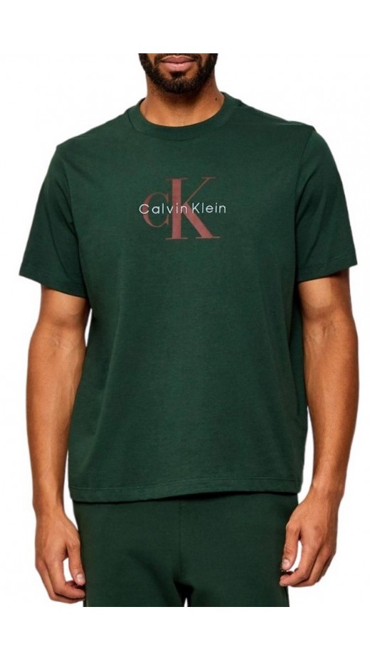 CALVIN KLEIN JEANS HERO MONOLOGO TEE T-SHIRT ΜΠΛΟΥΖΑ ΑΝΔΡΙΚΗ GREEN
