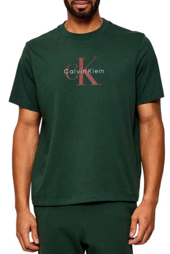 CALVIN KLEIN JEANS HERO MONOLOGO TEE T-SHIRT ΜΠΛΟΥΖΑ ΑΝΔΡΙΚΗ GREEN