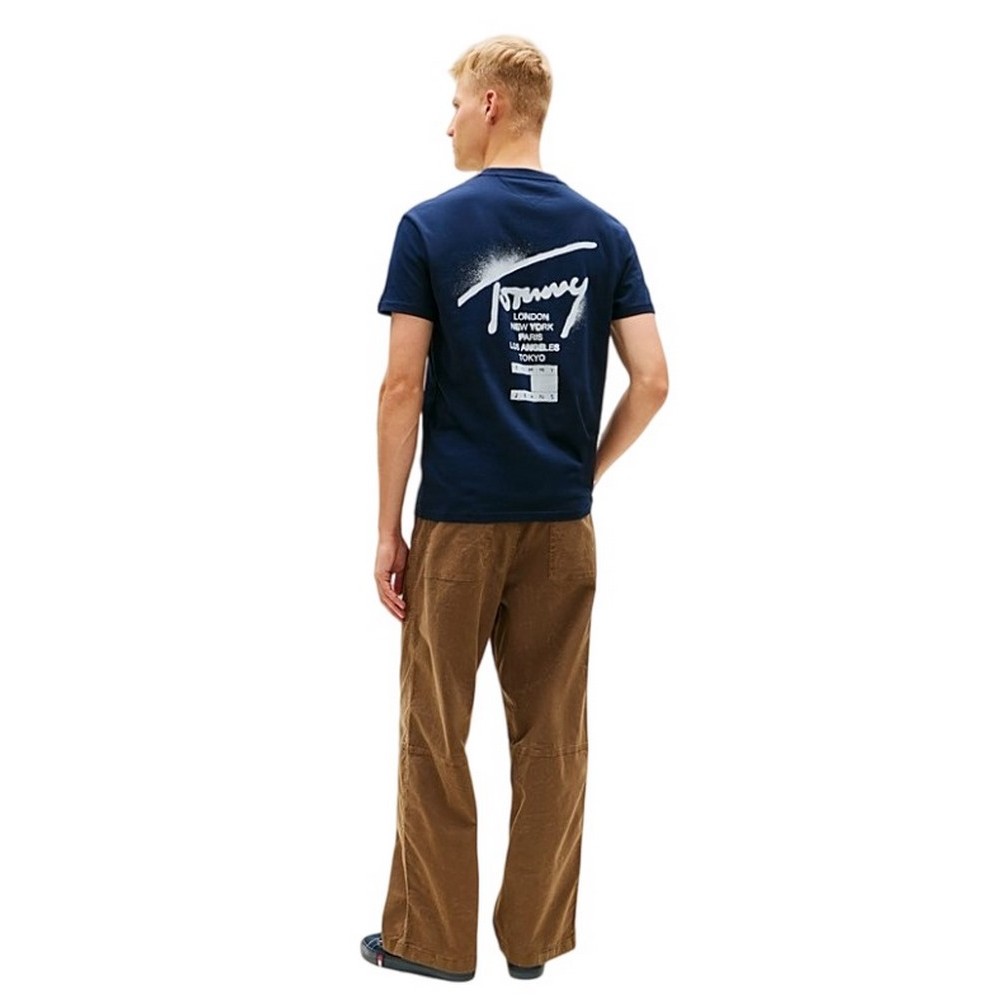 TOMMY JEANS REG CITY SIGN EXT T-SHIRT ΜΠΛΟΥΖΑ ΑΝΔΡΙΚΗ NAVY