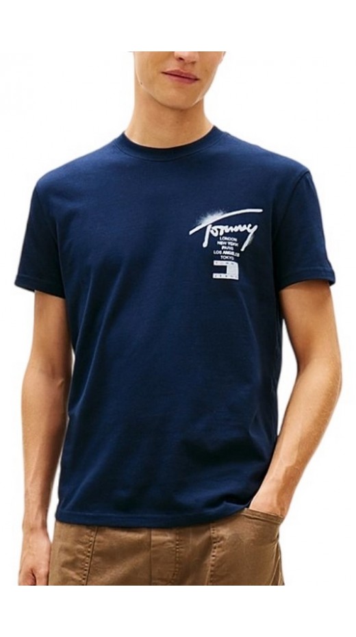 TOMMY JEANS REG CITY SIGN EXT T-SHIRT ΜΠΛΟΥΖΑ ΑΝΔΡΙΚΗ NAVY