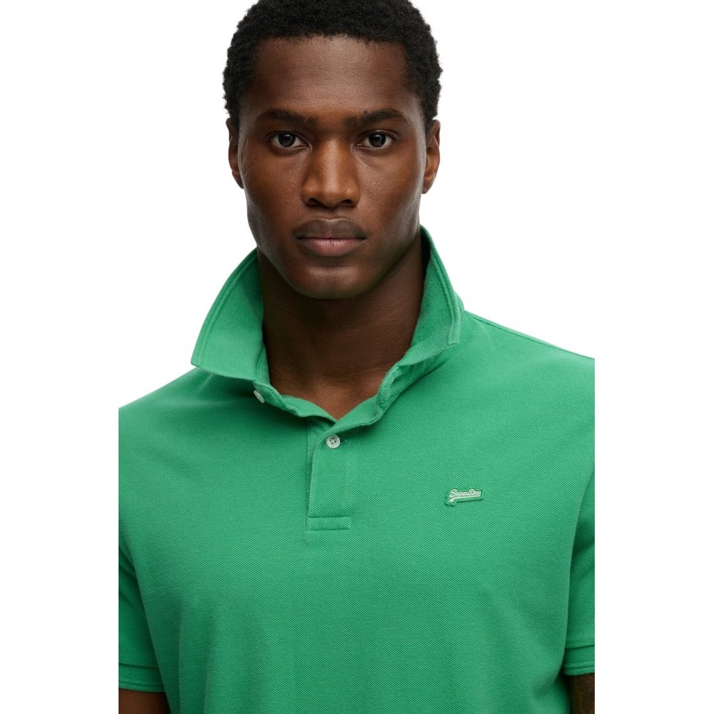 SUPERDRY D1 CLASSIC PIQUE POLO T-SHIRT ΜΠΛΟΥΖΑ ΑΝΔΡΙΚΗ GREEN