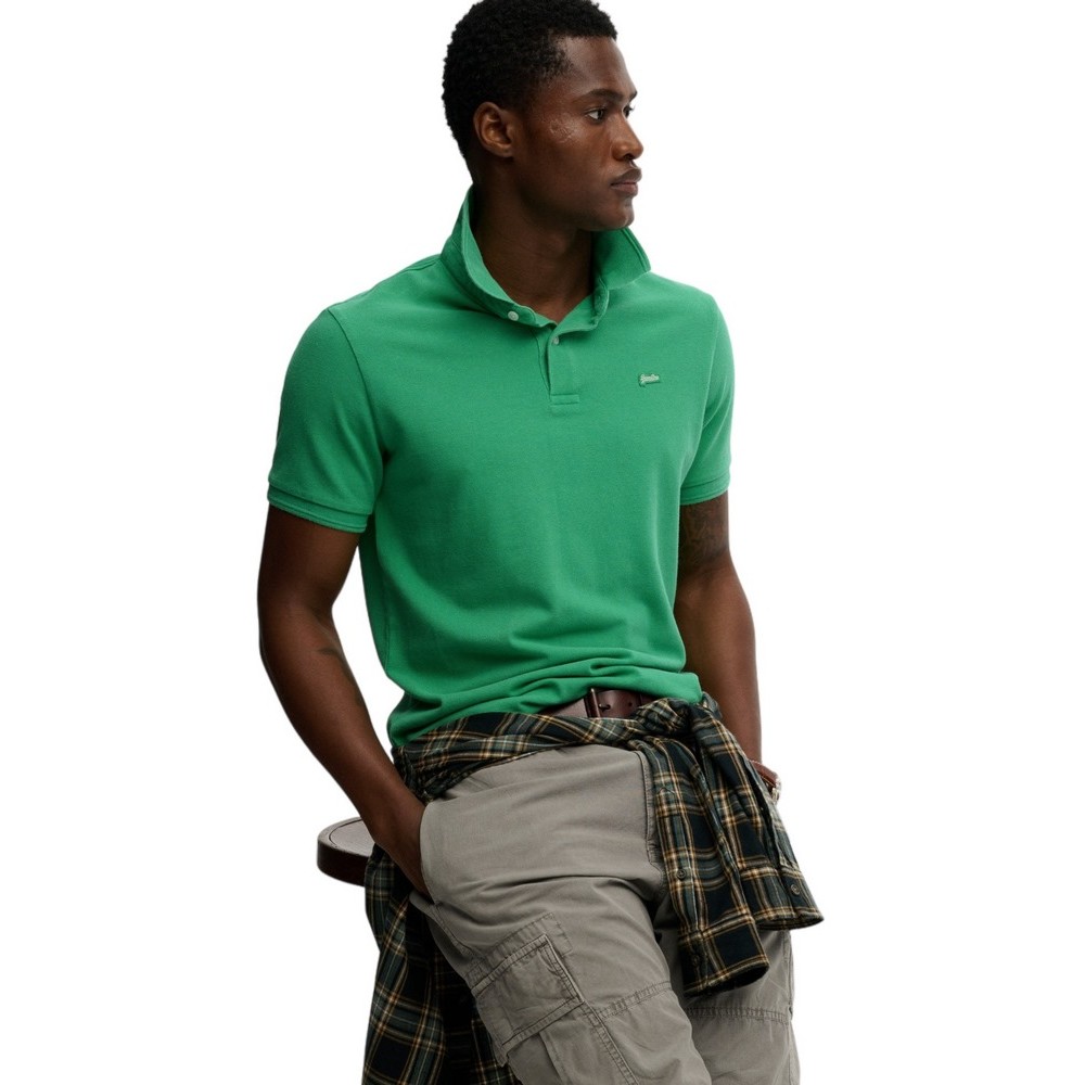 SUPERDRY D1 CLASSIC PIQUE POLO T-SHIRT ΜΠΛΟΥΖΑ ΑΝΔΡΙΚΗ GREEN