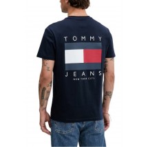 TOMMY JEANS REG FLAG GRAPH BCKPRNT T-SHIRT ΜΠΛΟΥΖΑ ΑΝΔΡΙΚΗ NAVY
