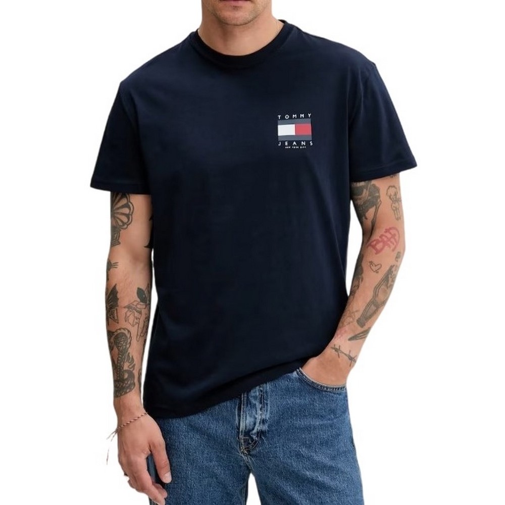 TOMMY JEANS REG FLAG GRAPH BCKPRNT T-SHIRT ΜΠΛΟΥΖΑ ΑΝΔΡΙΚΗ NAVY