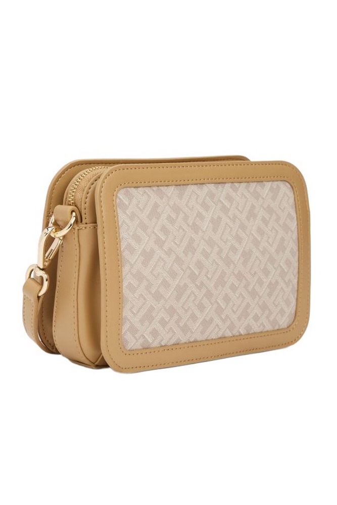 TOMMY HILFIGER JACQUARD CAMERA BAG ΤΣΑΝΤΑ ΓΥΝΑΙΚΕΙΑ BEIGE