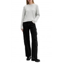 GUESS JEANS LS CN CABLE SWTR ΜΠΛΟΥΖΑ ΠΛΕΚΤΗ ΓΥΝΑΙΚΕΙΑ GREY