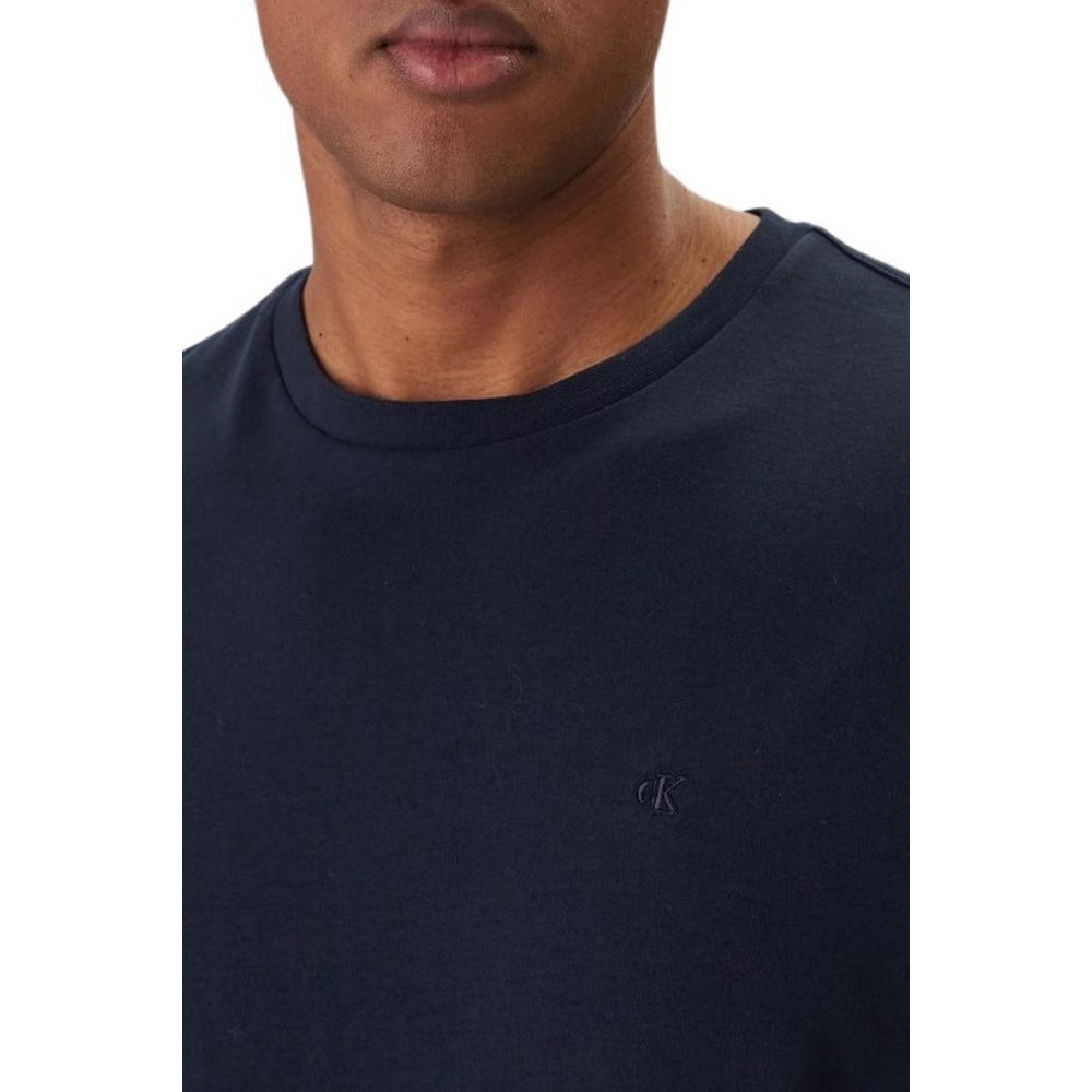 CALVIN KLEIN SUPIMA CHEST EMB CREWNECK T-SHIRT ΜΠΛΟΥΖΑ ΑΝΔΡΙΚΗ NAVY