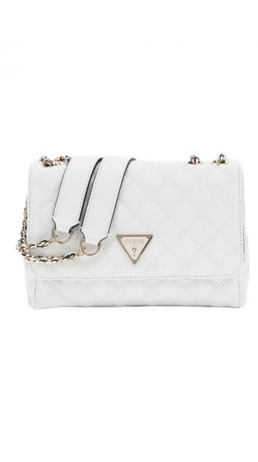 GUESS GIULLY 2 CMPRTMNT CNVRTBLE FLP ΤΣΑΝΤΑ ΓΥΝΑΙΚΕΙΑ WHITE