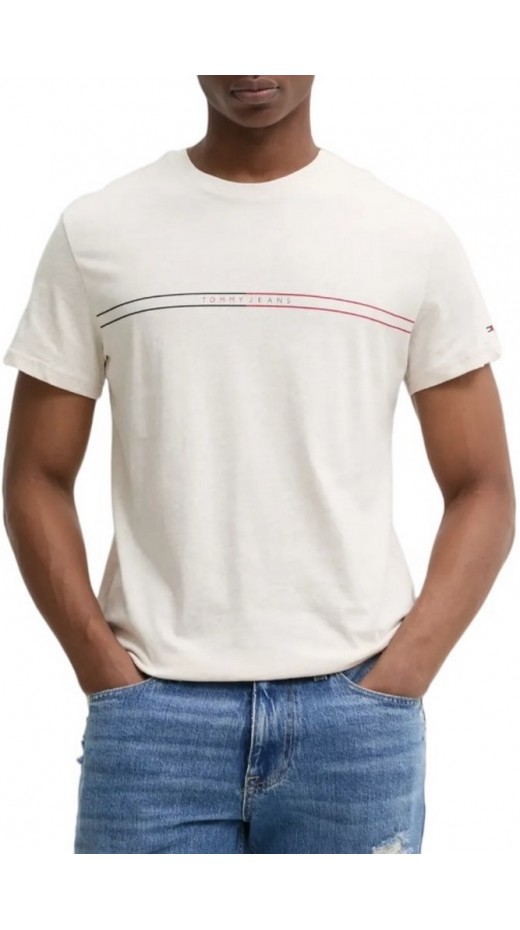 TOMMY JEANS SLIM ENTRY GRAPHIC TEE EXT T-SHIRT ΜΠΛΟΥΖΑ ΑΝΔΡΙΚΗ ECRU