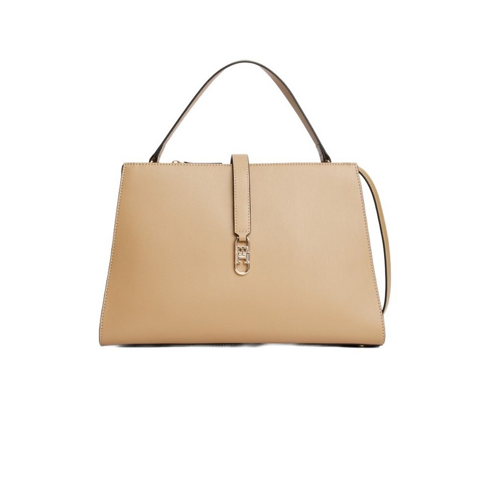 TOMMY HILFIGER LIBRE MED SATCHEL ΤΣΑΝΤΑ ΓΥΝΑΙΚΕΙΑ BEIGE