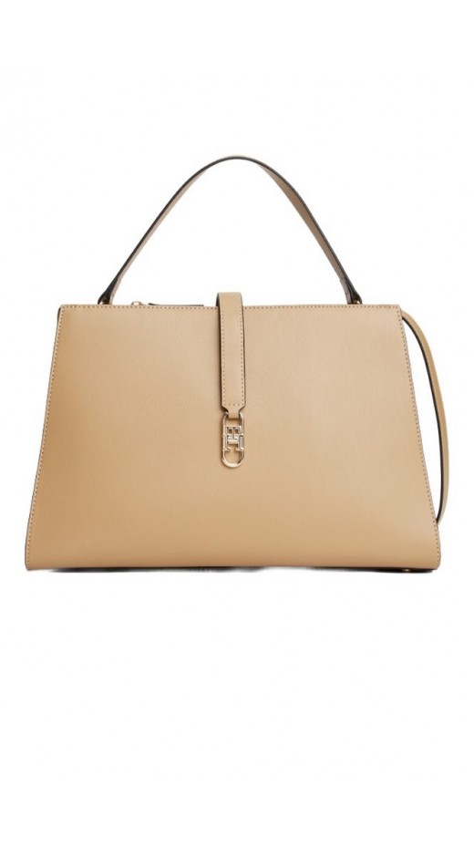 TOMMY HILFIGER LIBRE MED SATCHEL ΤΣΑΝΤΑ ΓΥΝΑΙΚΕΙΑ BEIGE