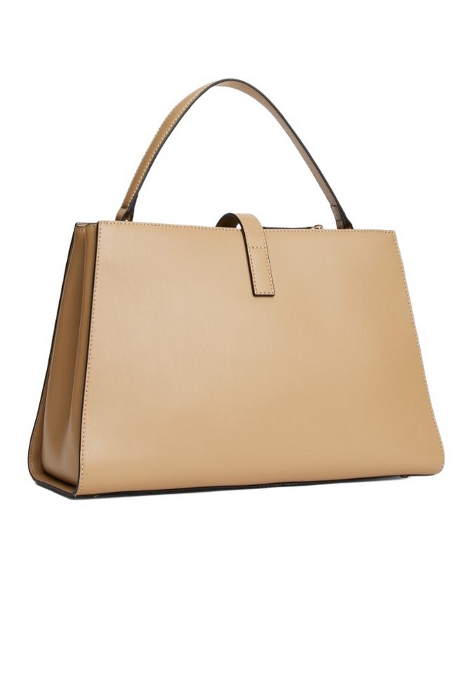 TOMMY HILFIGER LIBRE MED SATCHEL ΤΣΑΝΤΑ ΓΥΝΑΙΚΕΙΑ BEIGE