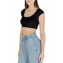 TOMMY JEANS SP CRP RIB SS TOP ΤΟΠ ΓΥΝΑΙΚΕΙΟ BLACK