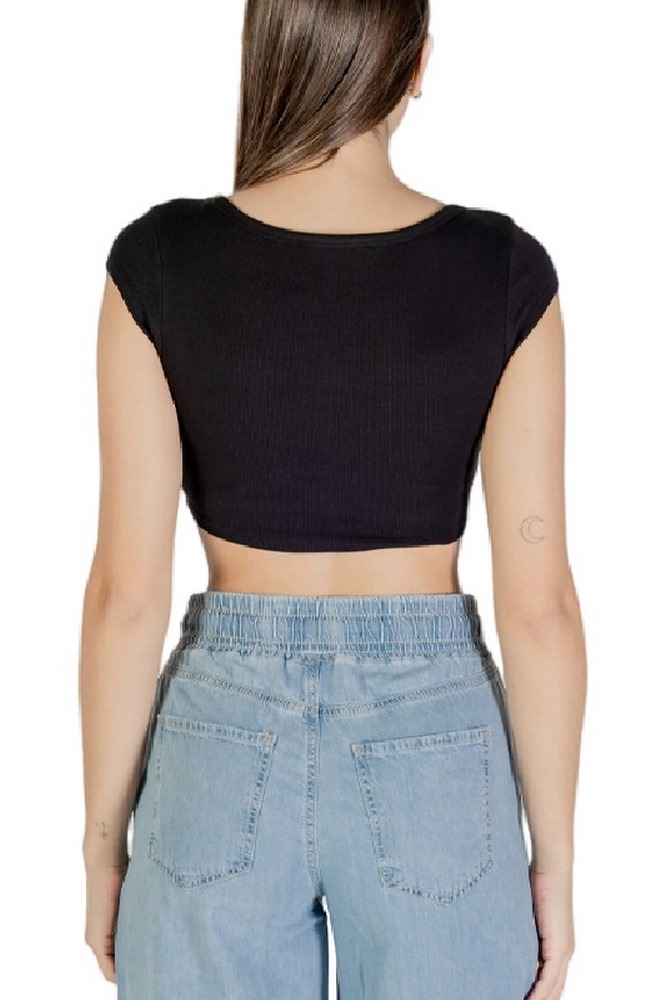 TOMMY JEANS SP CRP RIB SS TOP ΤΟΠ ΓΥΝΑΙΚΕΙΟ BLACK