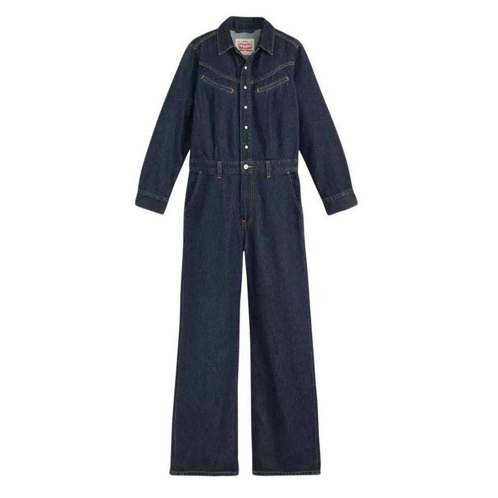 LEVIS® RINOA WIDE LEG JUMPSUIT-FLAT FINISH ΦΟΡΜΑ ΟΛΟΣΩΜΗ DARK INDIGO