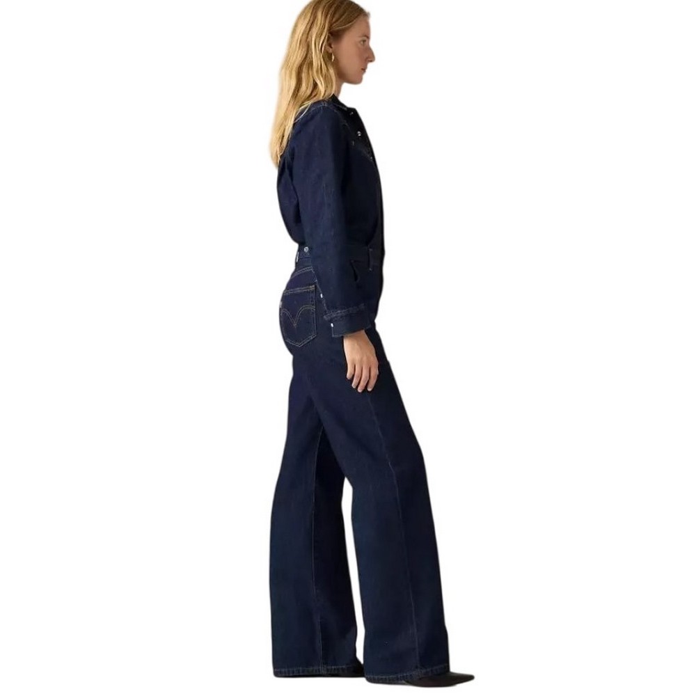 LEVIS® RINOA WIDE LEG JUMPSUIT-FLAT FINISH ΦΟΡΜΑ ΟΛΟΣΩΜΗ DARK INDIGO