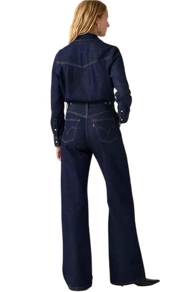 LEVIS® RINOA WIDE LEG JUMPSUIT-FLAT FINISH ΦΟΡΜΑ ΟΛΟΣΩΜΗ DARK INDIGO