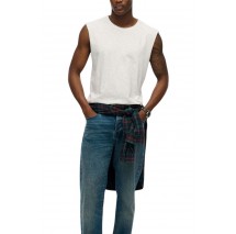 SUPERDRY D3 OVIN RAW EDGE SLUB TANK ΑΜΑΝΙΚΗ ΜΠΛΟΥΖΑ ΑΝΔΡΙΚΗ WHITE