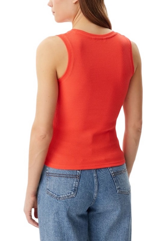 TOMMY JEANS  ESSENTIAL RIB TANK EXT ΤΟΠ ΓΥΝΑΙΚΕΙΟ ORANGE