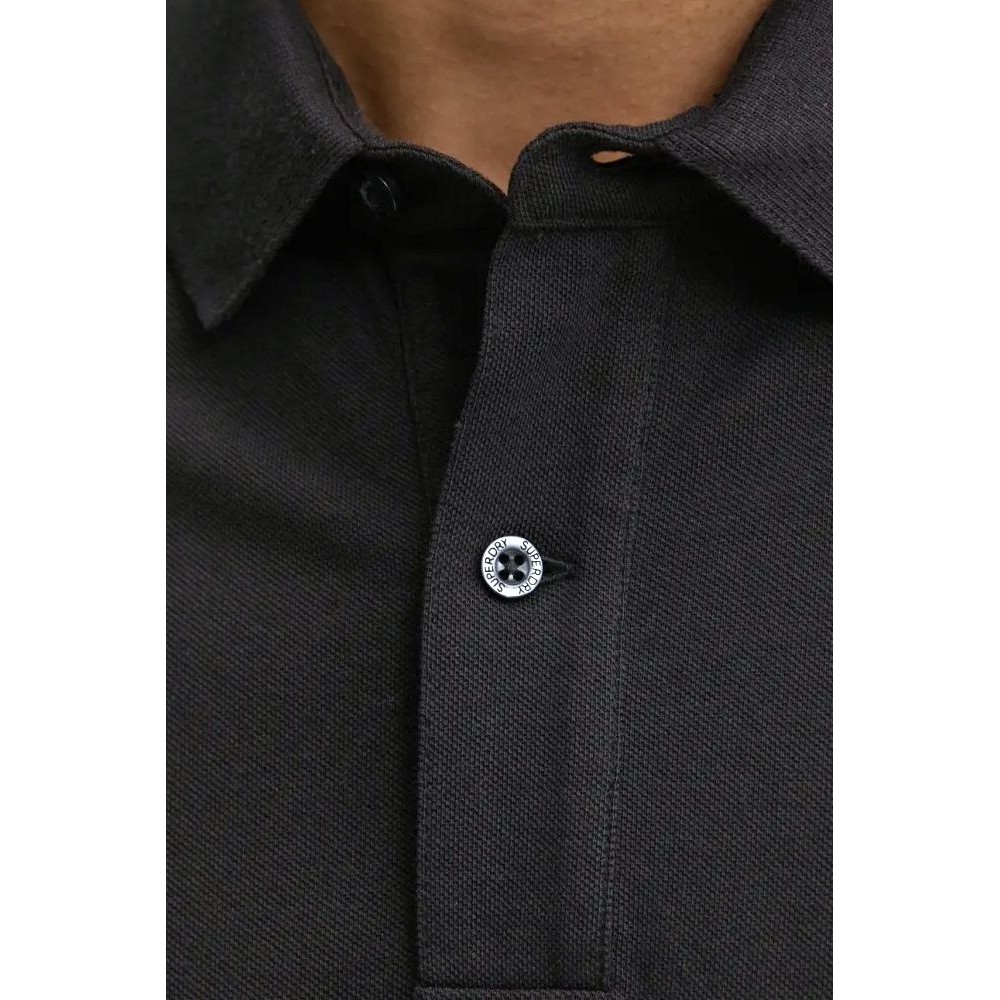 SUPERDRY D1 STUD CITY PIQUE POLO T-SHIRT ΜΠΛΟΥΖΑ ΑΝΔΡΙΚΗ BLACK