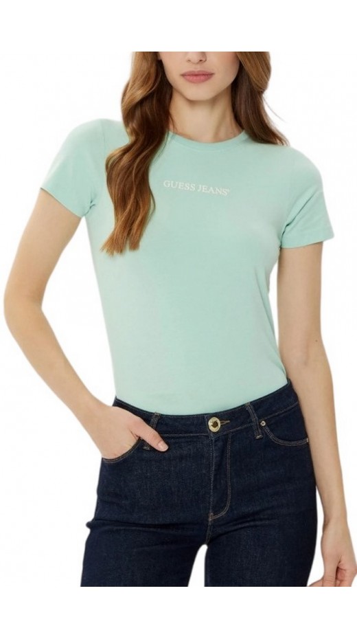 GUESS JEANS CN SLIM LOGO PRINT TEE T-SHIRT ΜΠΛΟΥΖΑ ΓΥΝΑΙΚΕΙΑ MINT