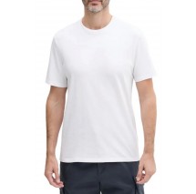 CALVIN KLEIN JEANS SMOOTH CTTN SOLID CREWNK TEE T-SHIRT ΜΠΛΟΥΖΑ ΑΝΔΡΙΚΗ WHITE