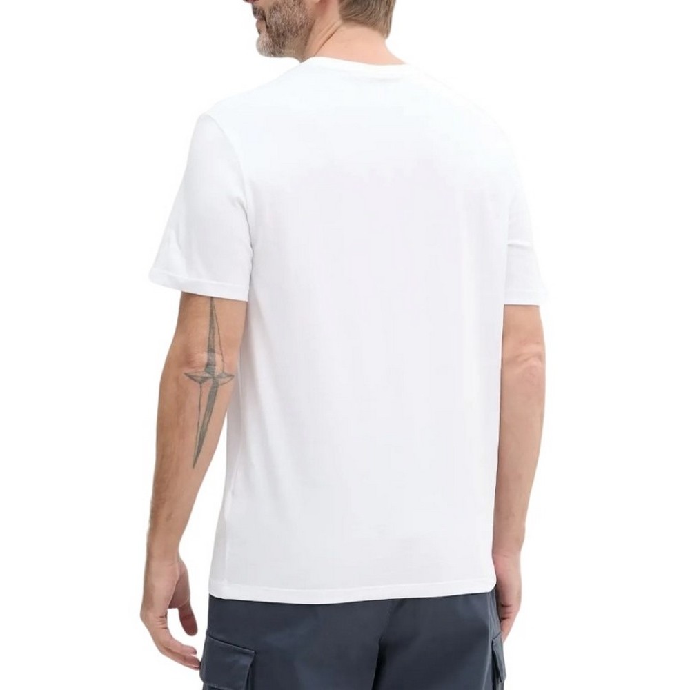 CALVIN KLEIN JEANS SMOOTH CTTN SOLID CREWNK TEE T-SHIRT ΜΠΛΟΥΖΑ ΑΝΔΡΙΚΗ WHITE