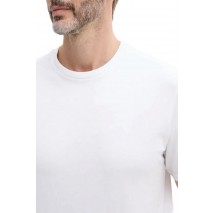 CALVIN KLEIN JEANS SMOOTH CTTN SOLID CREWNK TEE T-SHIRT ΜΠΛΟΥΖΑ ΑΝΔΡΙΚΗ WHITE