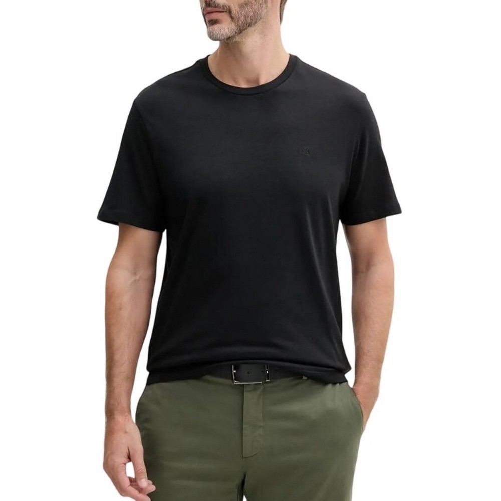 CALVIN KLEIN JEANS SMOOTH CTTN SOLID CREWNK TEE T-SHIRT ΜΠΛΟΥΖΑ ΑΝΔΡΙΚΗ BLACK