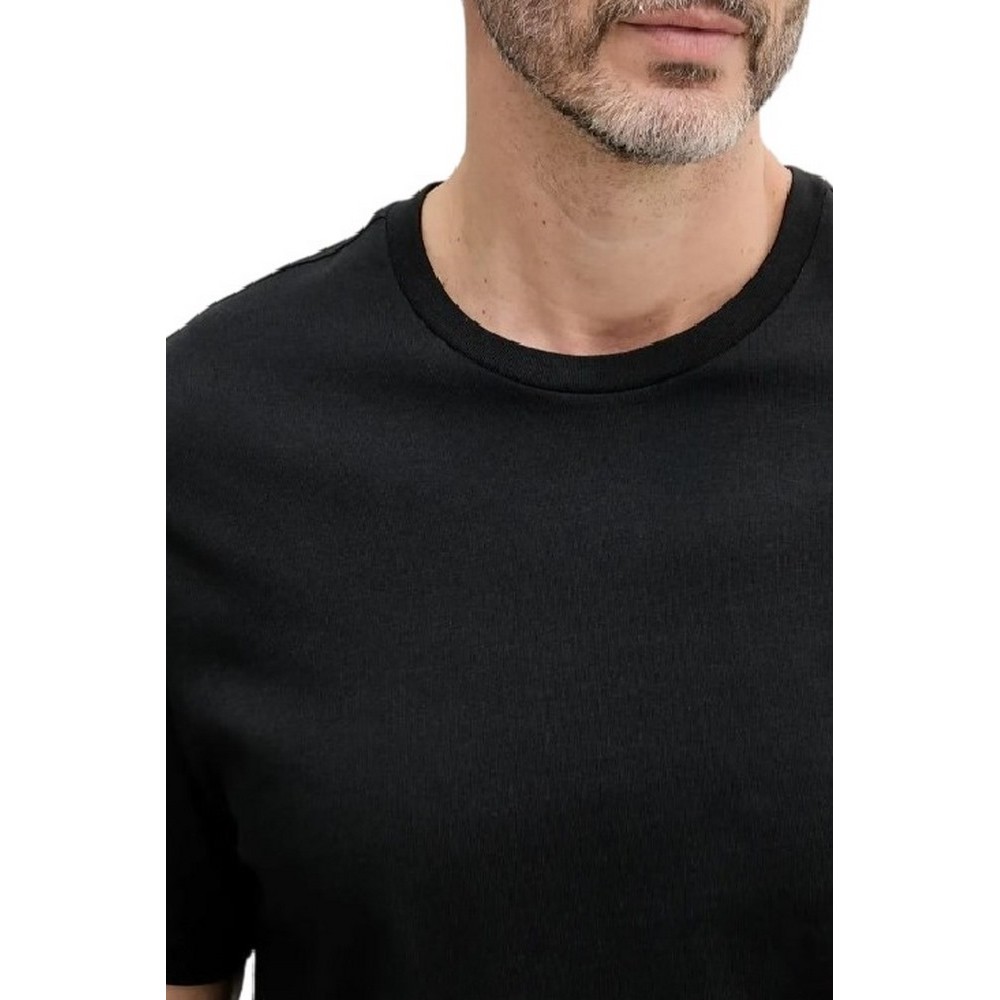 CALVIN KLEIN JEANS SMOOTH CTTN SOLID CREWNK TEE T-SHIRT ΜΠΛΟΥΖΑ ΑΝΔΡΙΚΗ BLACK
