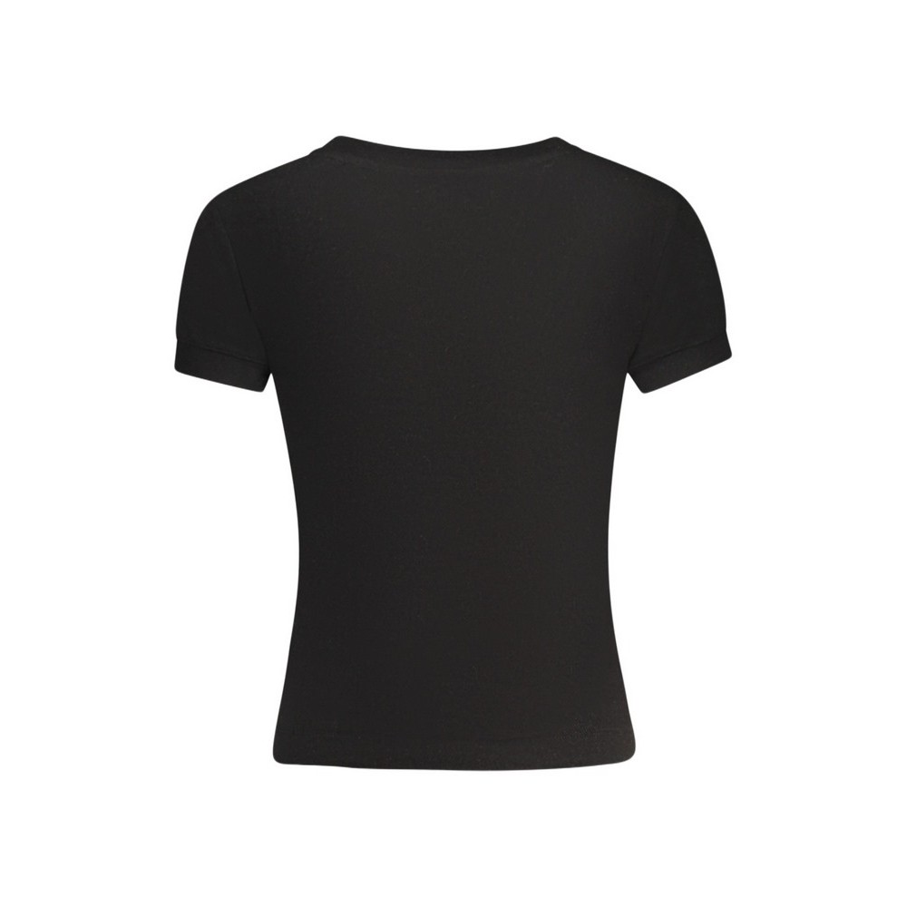 GUESS TINA SS V NECK RIBS TOP ΤΟΠ ΜΠΛΟΥΖΑ ΓΥΝΑΙΚΕΙΑ BLACK